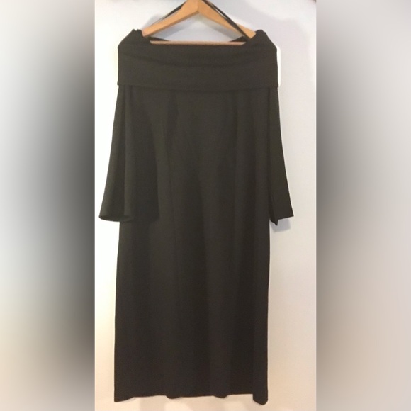 Lane Bryant Dress Cowl Neck Black - Picture 3 of 15